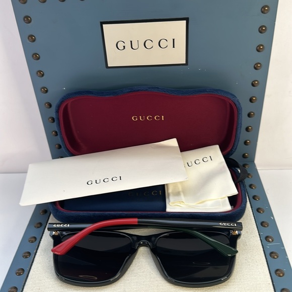New Authentic Gucci GG0404S 008 58 Men's Sunglasses - Picture 7 of 13